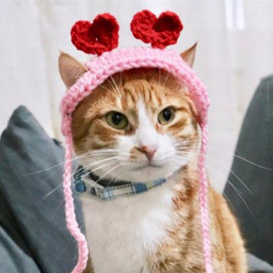 KFX-5892541 Hand-Woven Wool Cat Head Cover for Autumn Parties