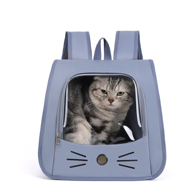 KFX-5955517 Breathable Oxford Fabric Cat Carrier Backpack for Dogs and Cats - Portable Transport Bag