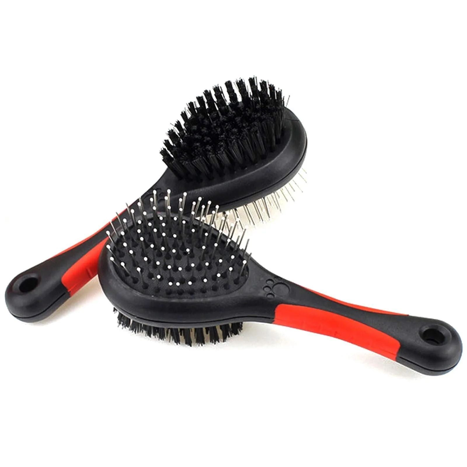 KFX-6035901 Double-Sided Pet Grooming Brush and Comb for Shedding and Dirt Removal