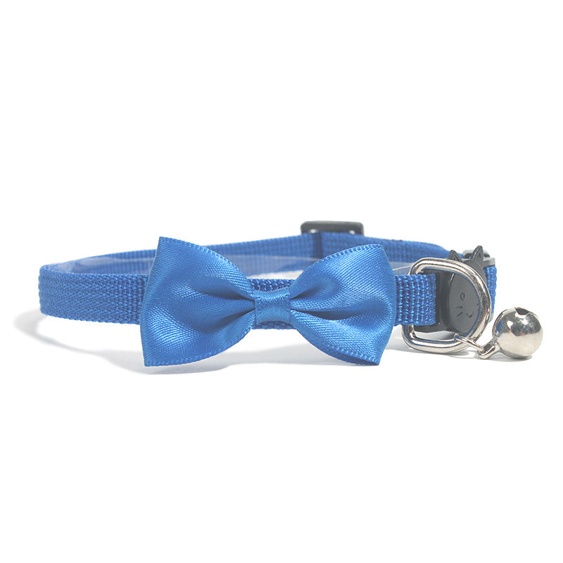 KFX-6042045 Nylon Pet Tie Collar with Bell - Available in Various Colors for Cats
