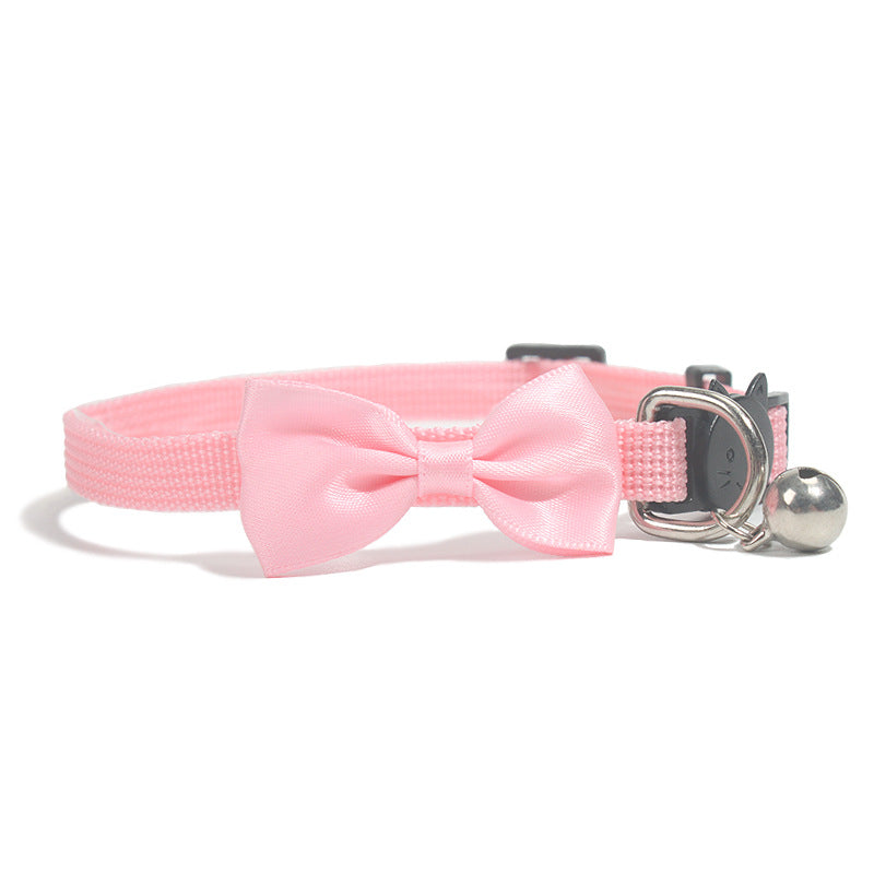 KFX-6042045 Nylon Pet Tie Collar with Bell - Available in Various Colors for Cats