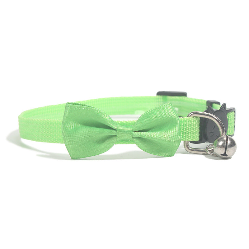 KFX-6042045 Nylon Pet Tie Collar with Bell - Available in Various Colors for Cats
