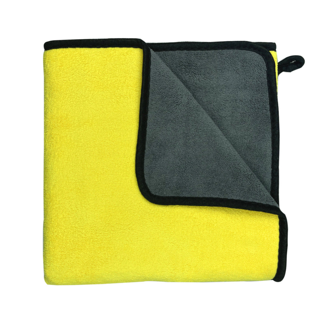 KFX-6084029 Plush Plus-Sized Shower Bath Towel in Yellow Gray, Blue Gray, and Green Gray