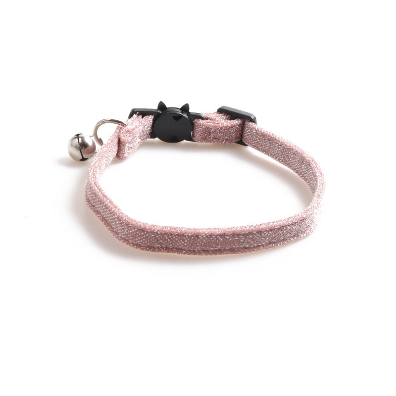 KFX-6107581 Solid Color Cloth Cat Collar - Adjustable Size 1.0 x 28CM in Transparent Packaging
