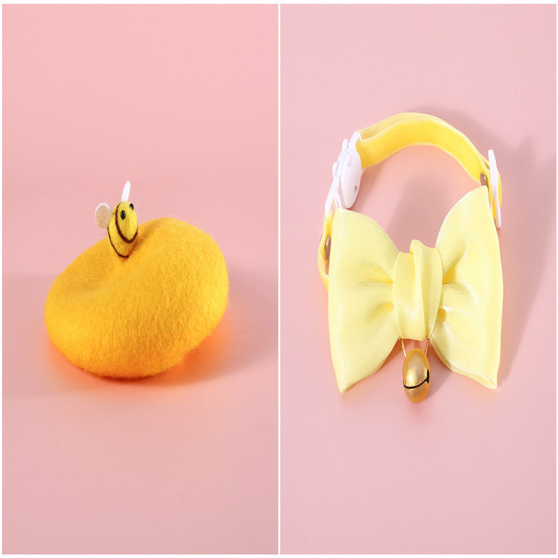 KFX-6121917 Princess Style Pet Wool Cartoon Hats for Winter - Multiple Colors Available