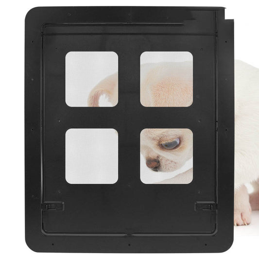 KFX-6138557 Two-Way Control Pet Screen Door - Small & Large Options in Black and White