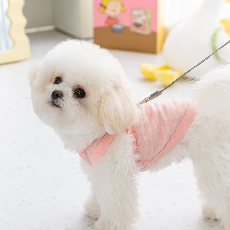 KFX-6253757 Non-Stuffy Two-Leg Pet Coat in Oli Pink and Leo Black for Small to Medium Dogs