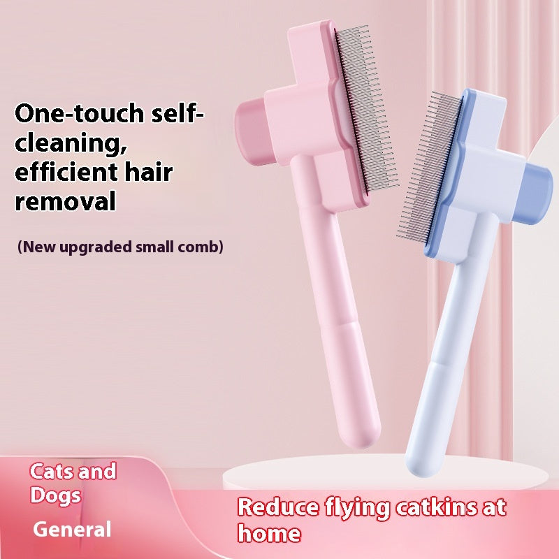 KFX-6269629 Pet Comb for Dogs and Cats - Flea Removal Dense Gear with ABS and Stainless Steel Construction in Sky Blue and Pink