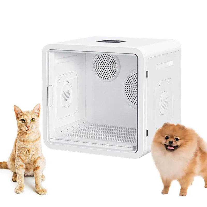 KFX-628243 Automatic Eco-Friendly Pet Dryer Box with Smart Temperature Control for Small Dogs and Cats 360° Hair Drying