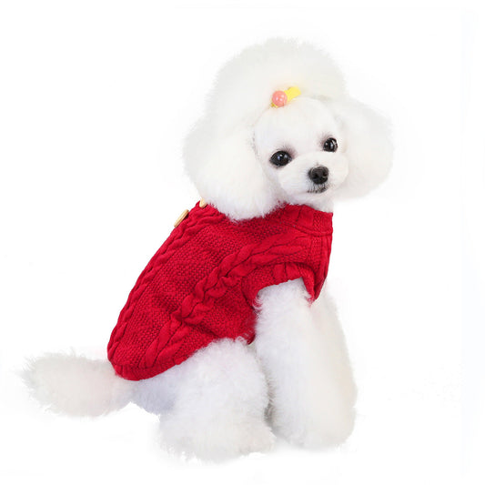 KFX-6319293 Cozy Wool Cotton Vest for Small Dogs - Winter Sweater in Various Sizes