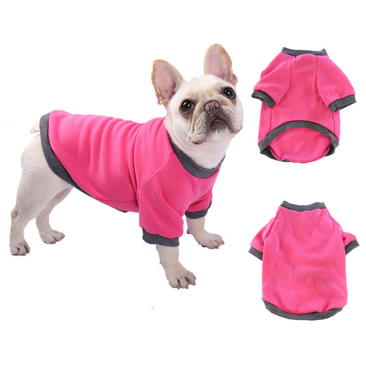KFX-6330301 Fleece-Lined Thick Solid Color Hoodie for Pets - Multiple Sizes Available
