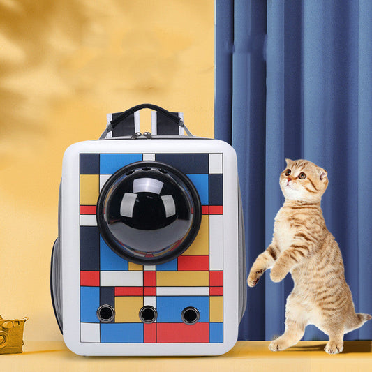 KFX-6337213 Large-capacity Space Capsule Pet Carrier for Cats and Small Dogs