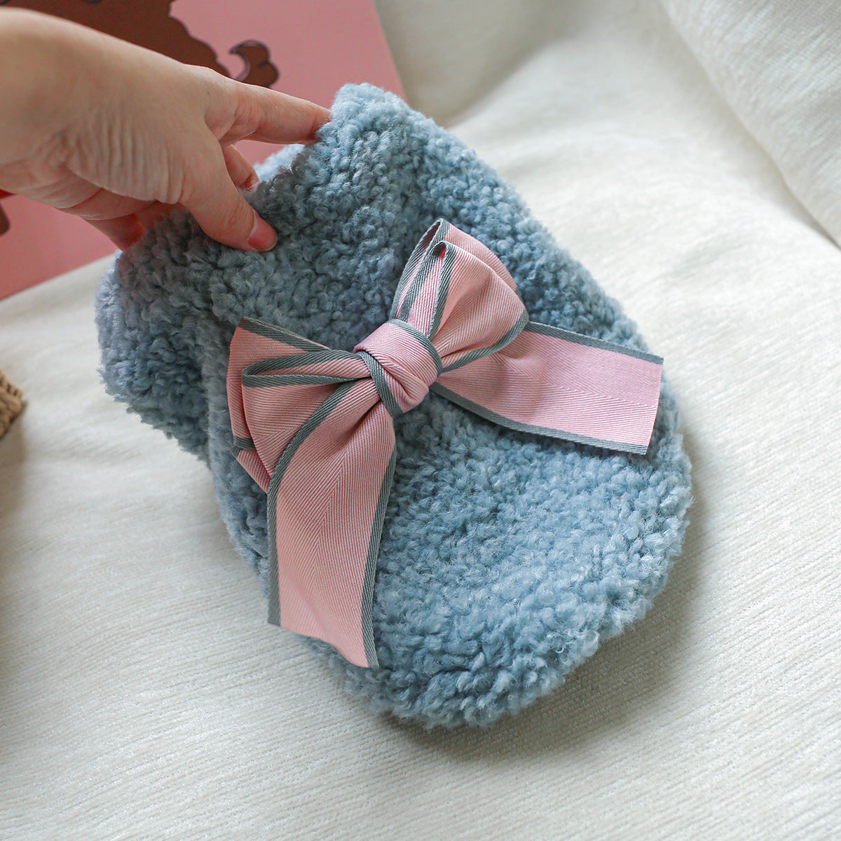 KFX-6352061 Bowknot Pattern Polyester Pet Vest in Blue, White, and Pink - Available in Multiple Sizes