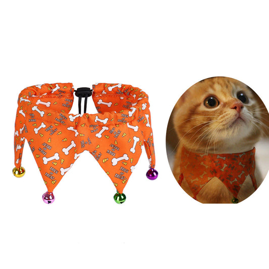 KFX-6435261 Adjustable Orange and Black Jewelry Accessories Dress for Dogs and Cats
