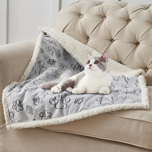 KFX-6510013 Waterproof Pet Blanket in Cut Flower Gray, Multiple Sizes for Dogs