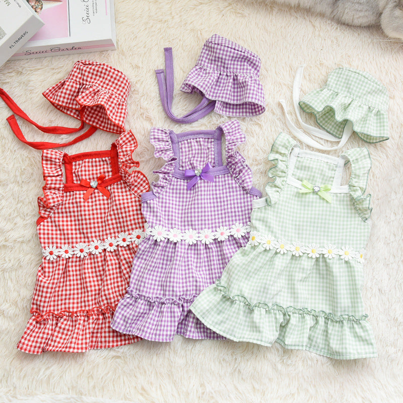 KFX-6548669 Charming Purple & Mint Green Pet Summer Vest for Cats