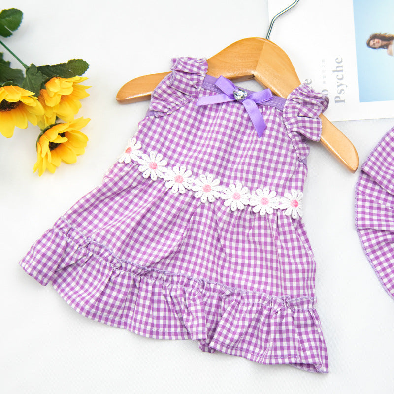 KFX-6548669 Charming Purple & Mint Green Pet Summer Vest for Cats