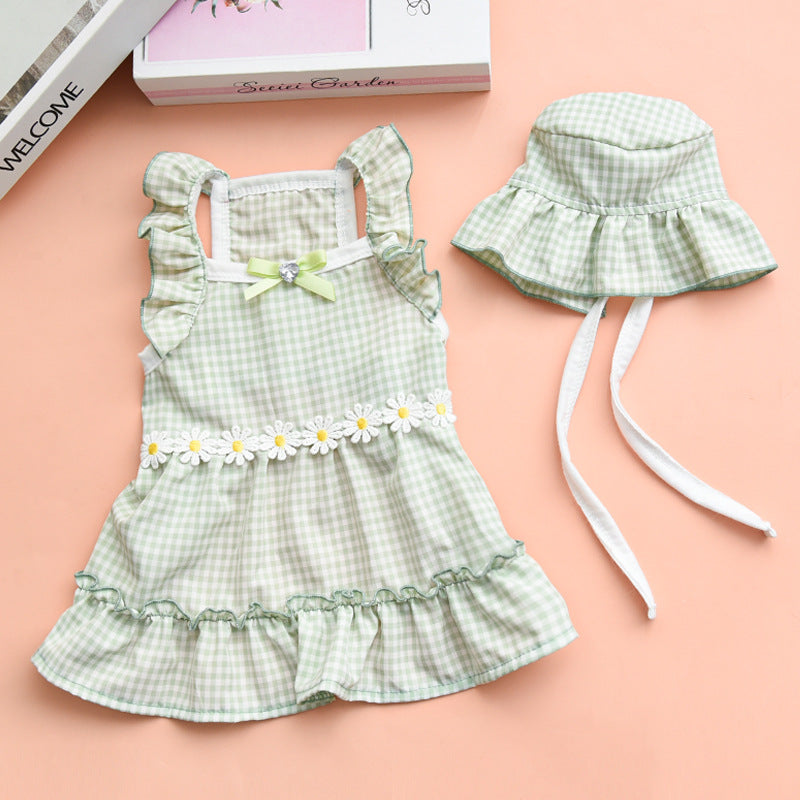 KFX-6548669 Charming Purple & Mint Green Pet Summer Vest for Cats