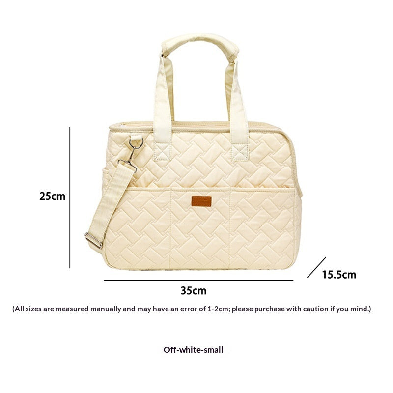 KFX-6560829 Lightweight Beige Canvas Crossbody Pet Carrier Bag for Cats