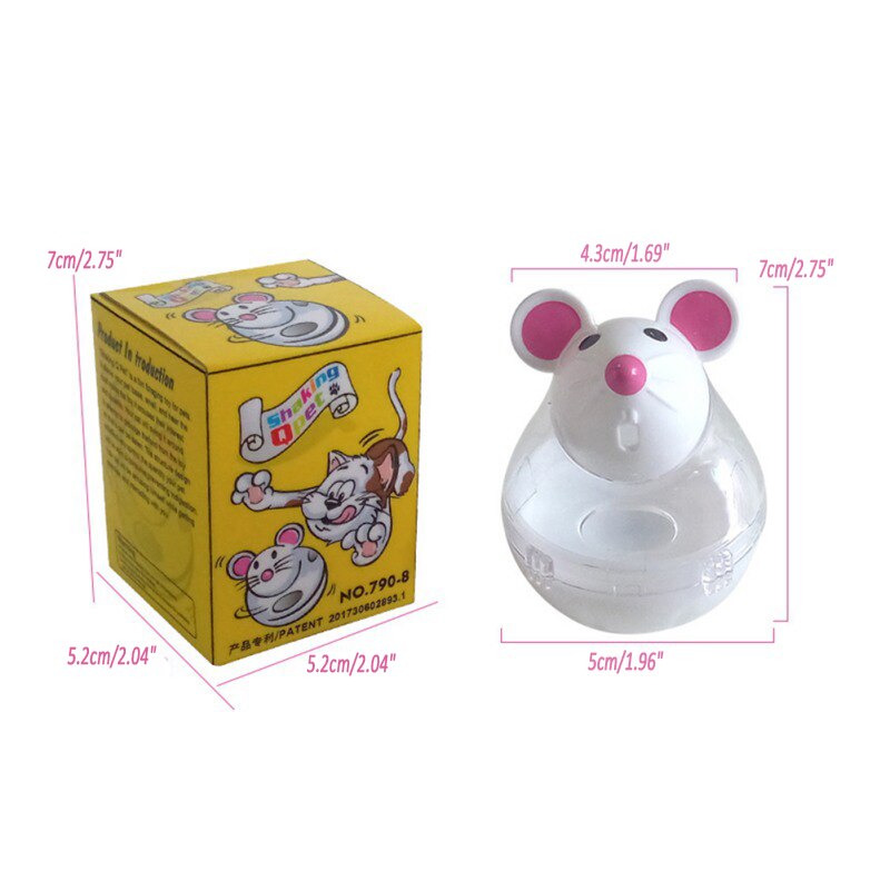 KFX-6587581 Interactive Pet Feeder Mouse Tumbler Toy for Cats and Dogs - Durable, Non-Toxic, Automatic Treat Dispenser