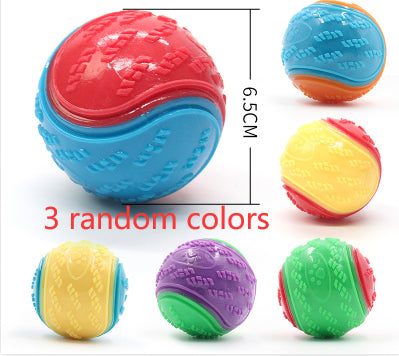 KFX-6634301 Durable Dog Molar Ball Toy for Playtime and Chewing, Random Color, Rubber Material