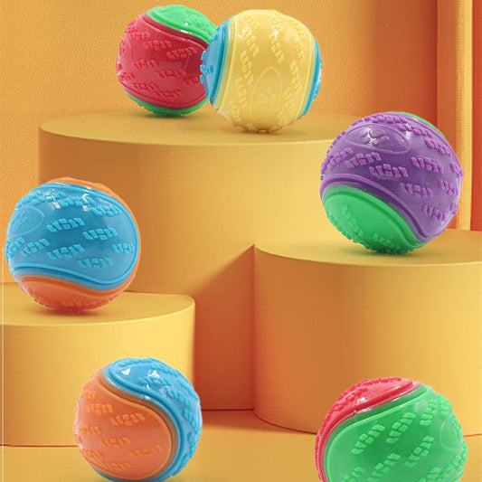 KFX-6634301 Durable Dog Molar Ball Toy for Playtime and Chewing, Random Color, Rubber Material