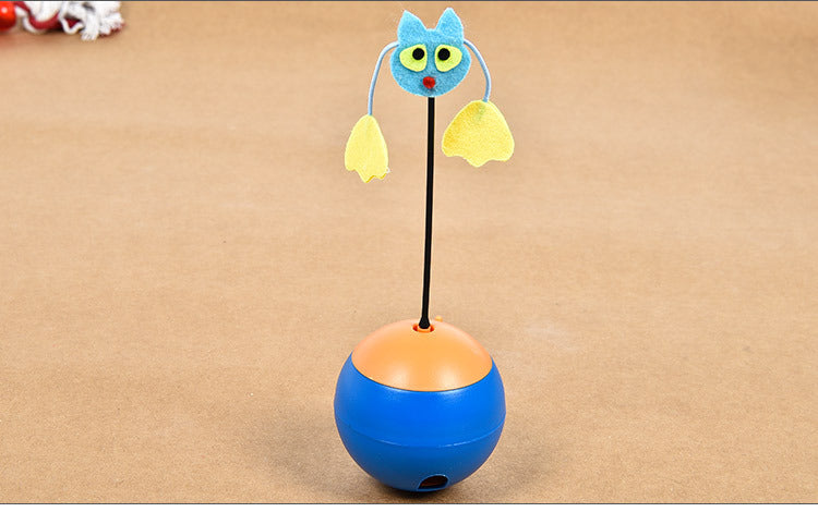 KFX-6653117 Electric Tumbler Ball Cat Toy with Laser Light and Treat Storage