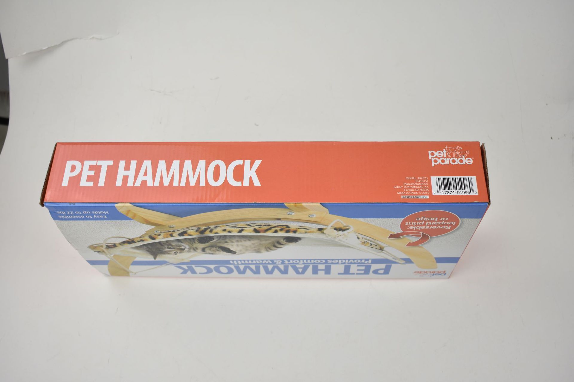 KFX-6714301 Solid Wood Cat and Dog Hammock with Canvas Velvet Nest Pad, Free Size for Pets Under 15 kg