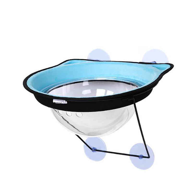 KFX-6812605 Suction Cup Cat Hanging Bed - Space Capsule Design for Sunbathing and Relaxation