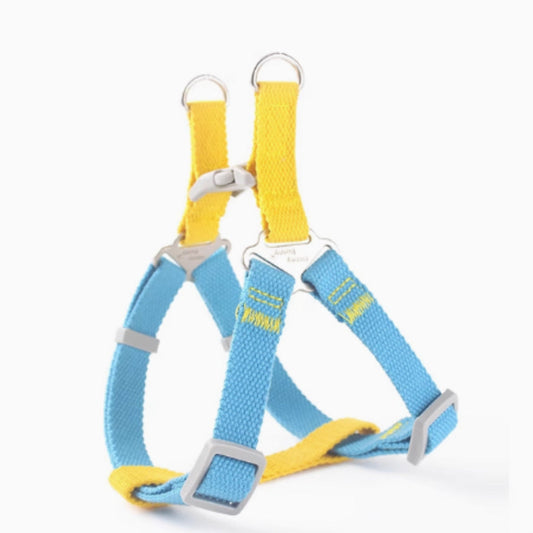 KFX-6866493 Contrast Color Vest-style Chest-back Traction Dog Leash for Pet Safety and Control