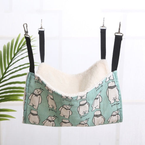 KFX-6878141 Cozy Cat & Small Dog Hammock Swing with Cashmere Lining and Stainless Steel Hooks
