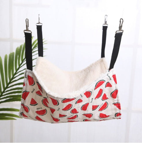 KFX-6878141 Cozy Cat & Small Dog Hammock Swing with Cashmere Lining and Stainless Steel Hooks