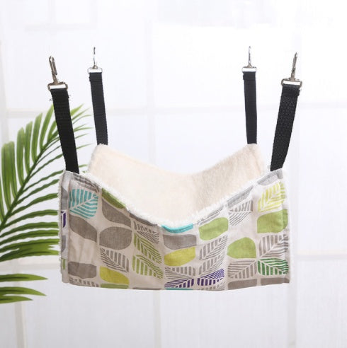 KFX-6878141 Cozy Cat & Small Dog Hammock Swing with Cashmere Lining and Stainless Steel Hooks