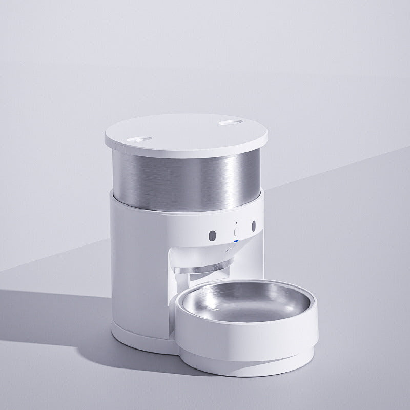 KFX-6915261 Automatic Stainless Steel Pet Feeder for Effortless Meal Dispensing