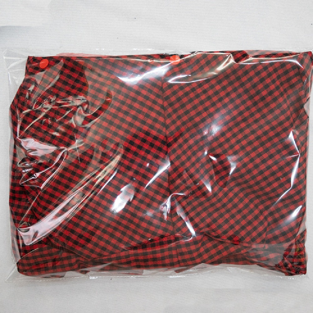 KFX-6921277 Foldable Portable Pet Backpack - Medium Soft Cotton Cat Carrier in Black and White or Red and Black Plaid