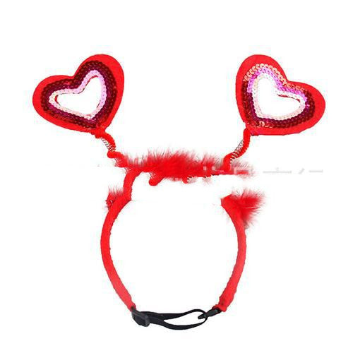 KFX-6932925 Pet Valentine's Day Hair Headband for Year-Round Use, Fabric Accessory