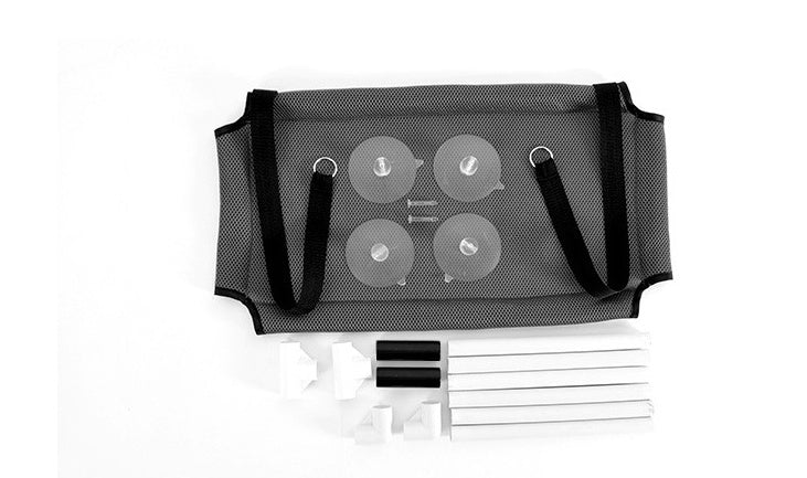 KFX-6943677 Cat Window Hammock - Sandwich Net Material, 60x34cm, Maximum Load 10 kg, Available in Blue, Pink, and Black Mesh