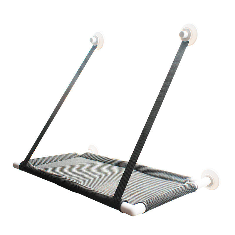 KFX-6943677 Cat Window Hammock - Sandwich Net Material, 60x34cm, Maximum Load 10 kg, Available in Blue, Pink, and Black Mesh