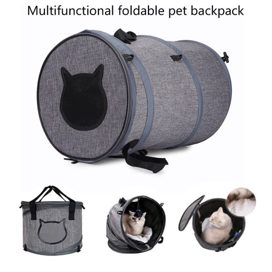 KFX-6986813 Foldable Portable Pet Carrier Bag for Cats and Dogs - Lightweight Travel Bed with Skylight Design