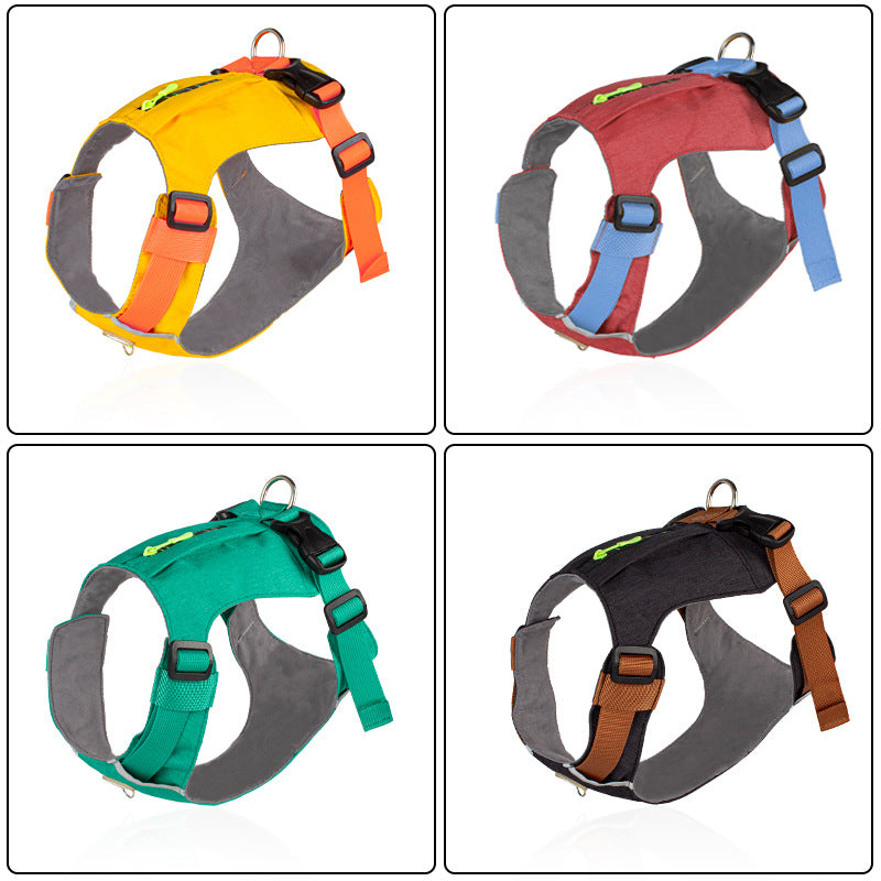 KFX-7040189 Lightweight Dog Travel Chest Strap with Zipper Pocket in Multiple Colors