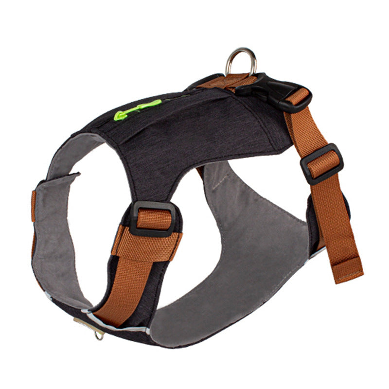KFX-7040189 Lightweight Dog Travel Chest Strap with Zipper Pocket in Multiple Colors