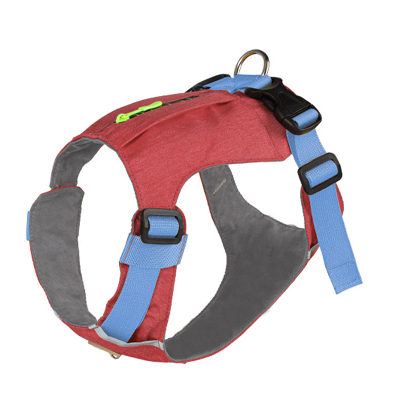 KFX-7040189 Lightweight Dog Travel Chest Strap with Zipper Pocket in Multiple Colors