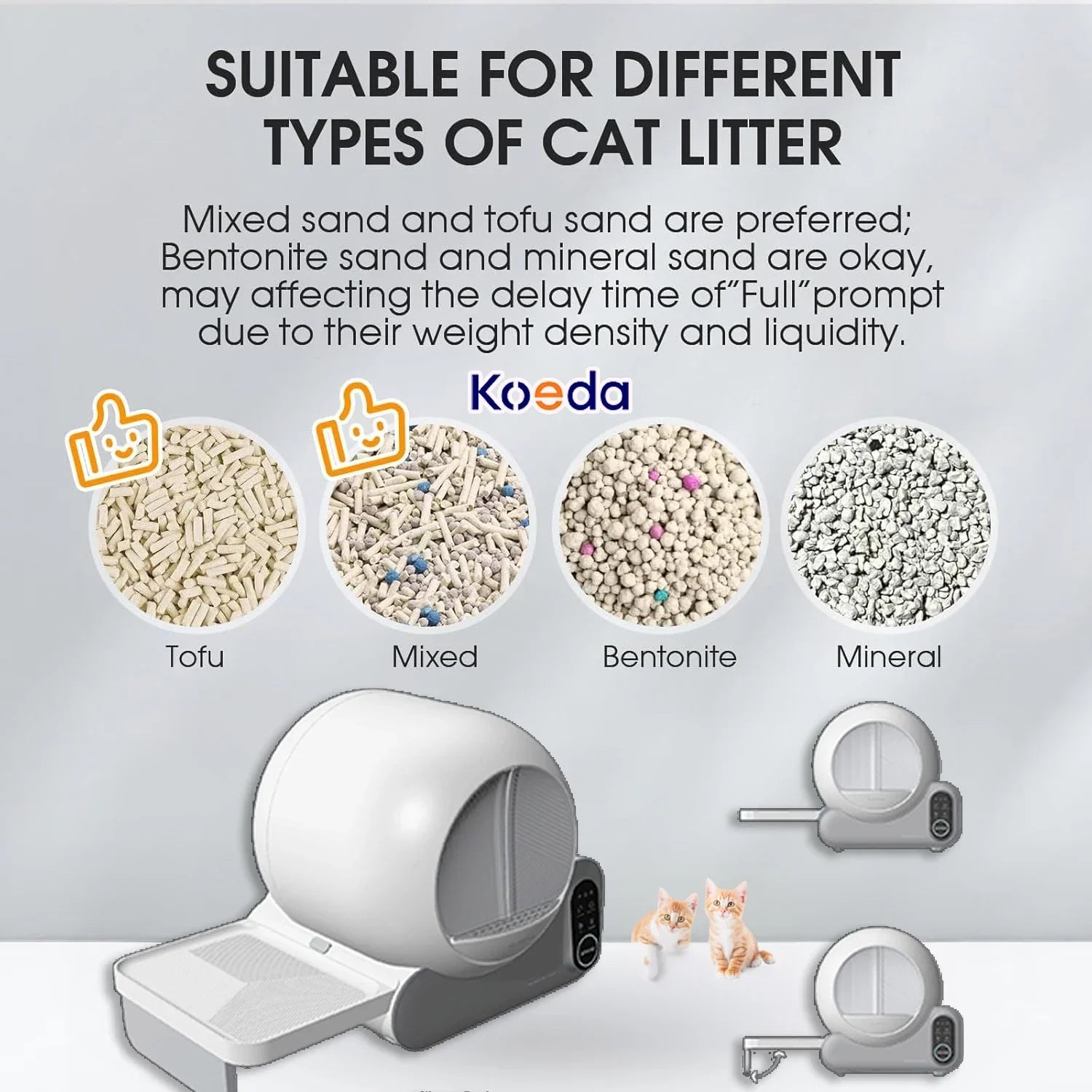 KFX-704019 Smart Self-Cleaning Cat Litter Box with App Control, 70L Capacity, Odor Removal, Eco-Friendly Design