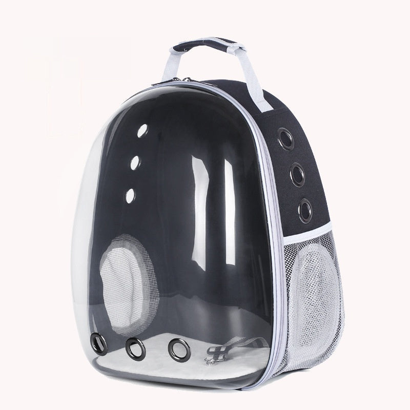 KFX-7052349 Transparent Panoramic Four Seasons Universal Pet Backpack with Side Opening - Breathable Design in Various Colors