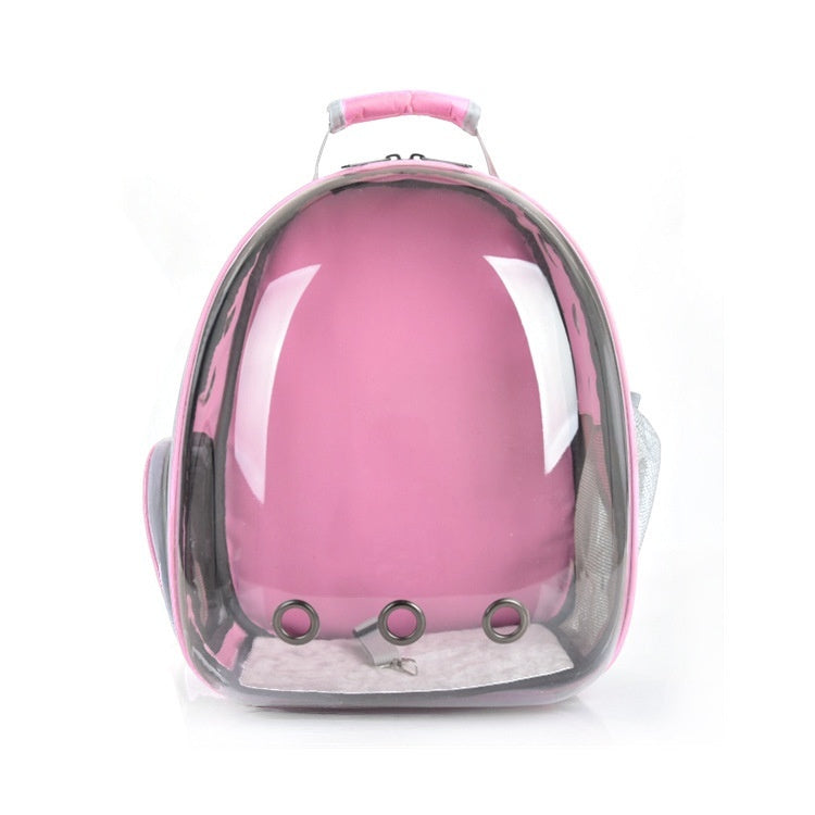 KFX-7052349 Transparent Panoramic Four Seasons Universal Pet Backpack with Side Opening - Breathable Design in Various Colors