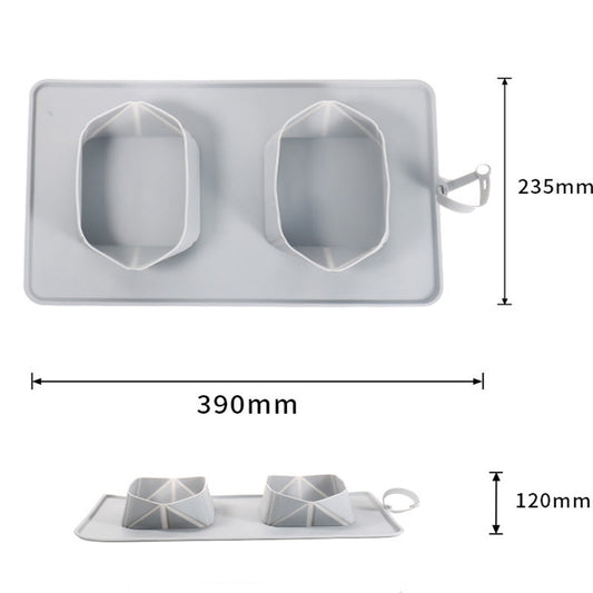 KFX-7101629 Portable Collapsible Silicone Pet Bowls for Dogs and Cats - Lightweight Travel Feeding Dishes