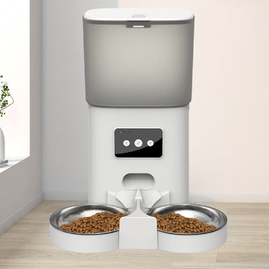 KFX-7111869 Smart Automatic Pet Feeder with WiFi Connectivity – 6-Liter Capacity, Adjustable Dual Tray for Dogs and Cats
