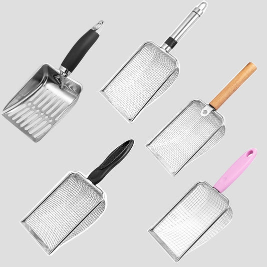 KFX-7177405 Large Stainless Steel Cat Litter Scoop with Multiple Handle Options