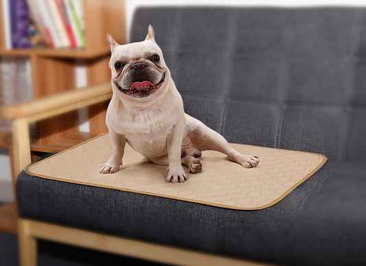 KFX-7200317 Cotton Dog Stool Mat with Non-Slip Backing - Available in Gray and Beige