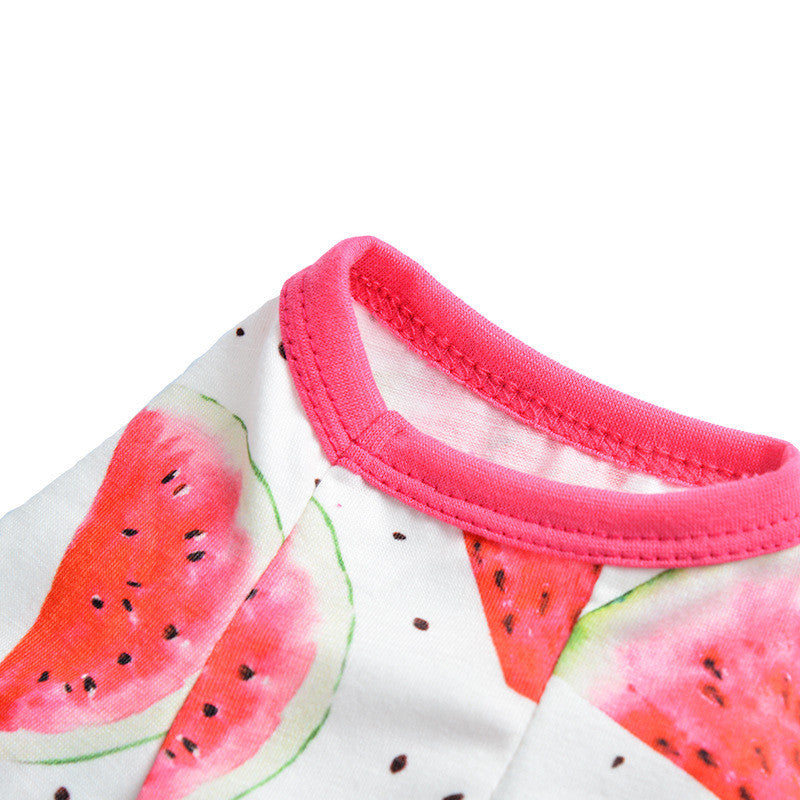 KFX-7236797 Fashionable Watermelon Print Dog Jumpsuit for All Sizes